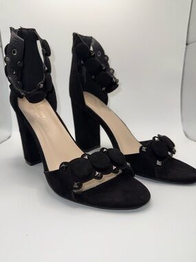 Steve Harvey celebrity edition black block heeled sandals SZ 10 (no box)